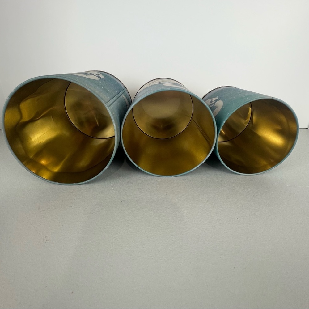 Vintage Metal Winter Geese Canister Set - Picture 3 of 8